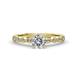 1 - Renea 0.87 ctw Natural Diamond (5.80 mm) with accented Diamonds Engagement Ring 