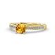 1 - Aleen Citrine and Diamond Engagement Ring 