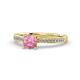 1 - Aleen Pink Tourmaline and Diamond Engagement Ring 