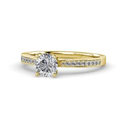 Aleen Diamond Engagement Ring Diamond Milgrain Womens Engagement Ring ctw K Yellow Gold