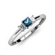 3 - Eadlin Blue Topaz Three Stone Ring 