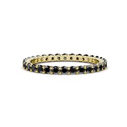 Joyce Black Diamond Eternity Band Black Diamond Common Prong Womens Eternity Ring Stackable ctw K Yellow Gold