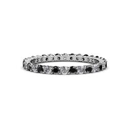 Joyce Black and White Diamond Eternity Band Black and White Diamond Womens Eternity Ring Stackable ctw K White Gold