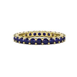 Joyce Blue Sapphire Eternity Band Blue Sapphire Common Prong Womens Eternity Ring Stackable ctw K Yellow Gold