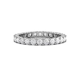 Joyce White Sapphire Eternity Band White Sapphire Common Prong Womens Eternity Ring Stackable ctw K White Gold