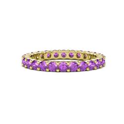 Joyce Amethyst Eternity Band Amethyst Common Prong Womens Eternity Ring Stackable ctw K Yellow Gold