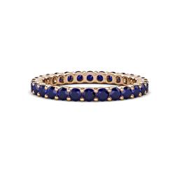 Joyce Round Blue Sapphire Eternity Band Round Blue Sapphire ctw Common Prong Womens Eternity Ring Stackable in K Rose Gold