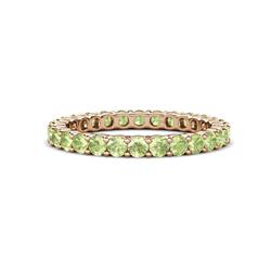 Joyce Round Peridot Eternity Band Round Peridot ctw Common Prong Womens Eternity Ring Stackable in K Rose Gold