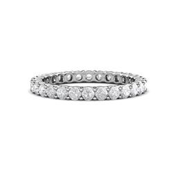 Joyce Round White Sapphire Eternity Band Round White Sapphire ctw Common Prong Womens Eternity Ring Stackable in K White Gold