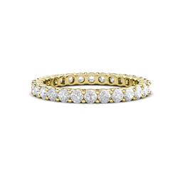 Joyce Round White Sapphire Eternity Band Round White Sapphire ctw Common Prong Womens Eternity Ring Stackable in K Yellow Gold