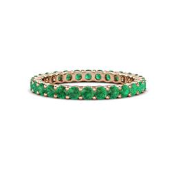 Joyce Round Emerald Eternity Band Round Emerald ctw Common Prong Womens Eternity Ring Stackable in K Rose Gold