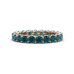 Lucida Round Blue Diamond U Prong Eternity Band Blue Diamond Gallery Womens Eternity Band ctw K Rose Gold