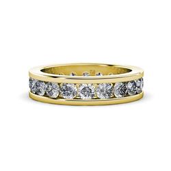 Celina Round Diamond Eternity Band Round Diamond ctw Channel Set Womens Eternity Ring Stackable K Yellow Gold