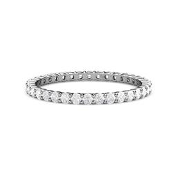 Joyce White Sapphire Eternity Band White Sapphire Common Prong Womens Eternity Ring Stackable ctw K White Gold