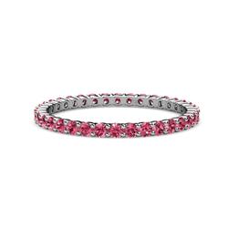 Joyce Pink Tourmaline Eternity Band Pink Tourmaline Common Prong Womens Eternity Ring Stackable ctw K White Gold