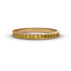 Rebica Princess Cut Citrine Eternity Band Princess Cut Citrine ctw Channel Set Womens Eternity Ring Stackable K Rose Gold