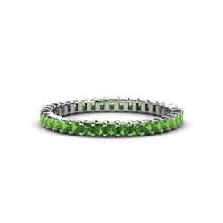 Allie Princess Cut Green Garnet Eternity Band Princess Cut Green Garnet Womens Eternity Ring Stackable ctw K White Gold