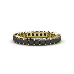 Allie Princess Cut Black Diamond Eternity Band Princess Cut Black Diamond Womens Eternity Ring Stackable ctw K Yellow Gold