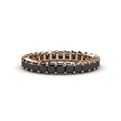 Allie Princess Cut Black Diamond Eternity Band Princess Cut Black Diamond Womens Eternity Ring Stackable ctw K Rose Gold