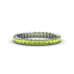 Allie Princess Cut Peridot Eternity Band Princess Cut Peridot Womens Eternity Ring Stackable ctw K White Gold