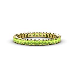 Allie Princess Cut Peridot Eternity Band Princess Cut Peridot Womens Eternity Ring Stackable ctw K Yellow Gold