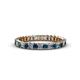 1 - Allie 2.50 mm Blue and White Diamond Eternity Band 