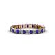 1 - Allie 2.50 mm Blue Sapphire and Diamond Eternity Band 