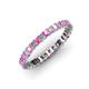 1 - Allie 2.50 mm Pink Sapphire and Diamond Eternity Band 
