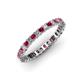 1 - Allie 2.50 mm Ruby and Diamond Eternity Band 
