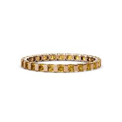 Clarissa Princess Cut Citrine Eternity Band Princess Cut Citrine ctw Channel Set Womens Eternity Ring Stackable K Rose Gold