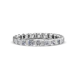 Clarissa Princess Cut Diamond Eternity Band Princess Cut Diamond ctw Channel Set Womens Eternity Ring Stackable Platinum