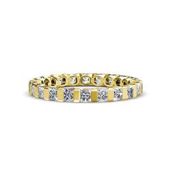 Clarissa Princess Cut Diamond Eternity Band Princess Cut Diamond ctw Channel Set Womens Eternity Ring Stackable K Yellow Gold