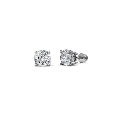 Alina Ruby Solitaire Stud Earrings