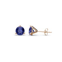 Pema ctw Iolite Martini Solitaire Stud Earrings Iolite Three Prong Martini Stud Earrings cttw in K Rose Gold