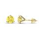 1 - Pema 6.0mm (2.40 ctw) Lab Created Yellow Sapphire Martini Solitaire Stud Earrings 