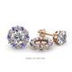 1 - Serena 2.00 mm Round Tanzanite and Diamond Jacket Earrings 