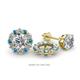 1 - Serena 2.00 mm Round Blue Topaz and Diamond Jacket Earrings 
