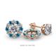 1 - Serena 2.00 mm Round London Blue Topaz and Diamond Jacket Earrings 