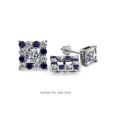 Serena Blue Sapphire and Diamond Jacket Earrings