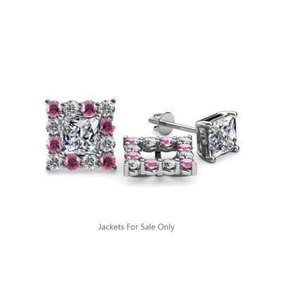 Serena Pink Tourmaline and Diamond Jacket Earrings