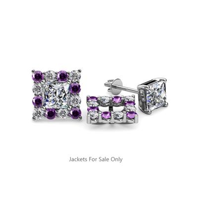 Serena Amethyst and Diamond Jacket Earrings