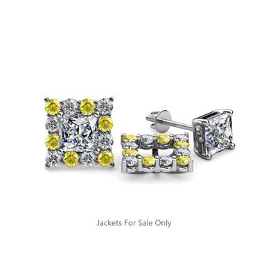 Serena Yellow Sapphire and Diamond Jacket Earrings