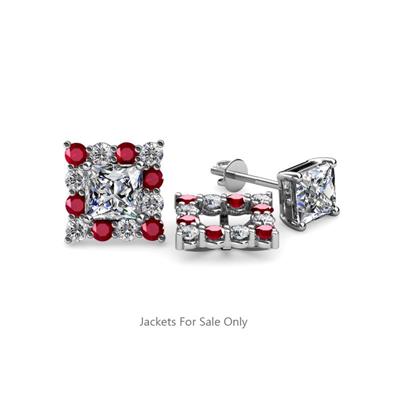 Serena Ruby and Diamond Jacket Earrings