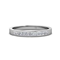 Aaryn Natural Diamonds Wedding Band Princess Cut Natural Diamonds Channel Set Womens Wedding Band Stackable ctw Platinum