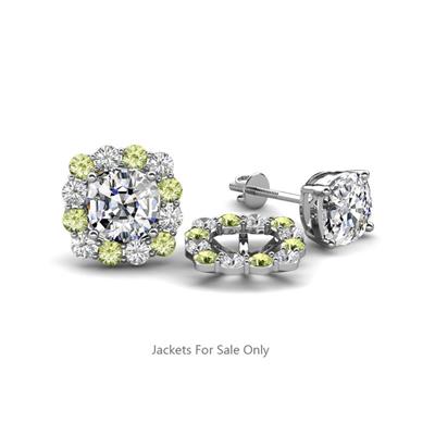 Ambre Peridot and Diamond Jacket Earrings