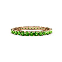 Audrey Green Garnet U Prong Eternity Band Green Garnet ctw U Prong Womens Eternity Ring Stackable K Rose Gold