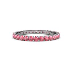 Audrey Pink Tourmaline U Prong Eternity Band Pink Tourmaline ctw U Prong Womens Eternity Ring Stackable K White Gold