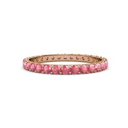 Audrey Pink Tourmaline U Prong Eternity Band Pink Tourmaline ctw U Prong Womens Eternity Ring Stackable K Rose Gold