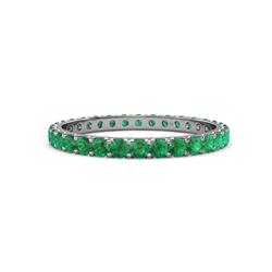 Audrey Emerald U Prong Eternity Band Emerald ctw U Prong Womens Eternity Ring Stackable K White Gold