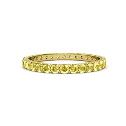 Audrey Yellow Sapphire U Prong Eternity Band Yellow Sapphire ctw U Prong Womens Eternity Ring Stackable K Yellow Gold